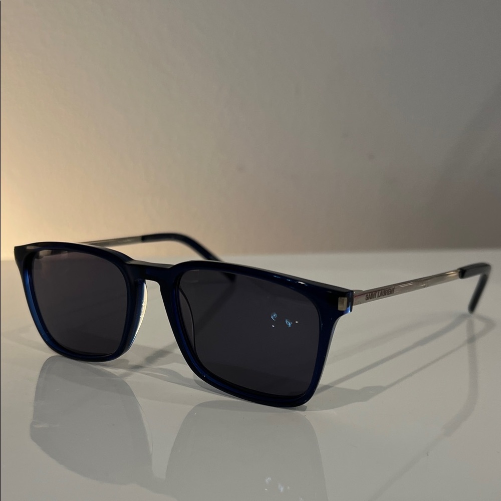 Saint Laurent Dark Blue Square Sunglasses